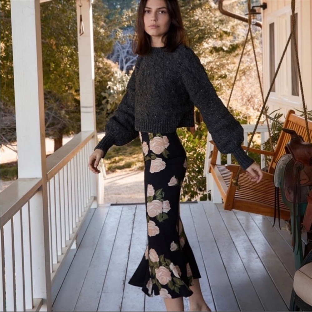 NWT RARE Christy Dawn Alma Midi Skirt in Noir Rose - Small - Picture 5 of 12
